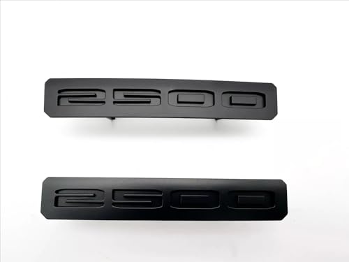 Image of 2Pc Front Bumper Fascia Side 2500 Emblems 3D Nameplates Badge Replacement for 2024+ Sierra 2500HD 86578370 86578372 (Matte Black)