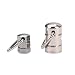 Healifty 2pcs Chrome Metal Strap Lock Strap Button Large and Small Banjo Guitar Strap Hook Button for Banjo (Silver)