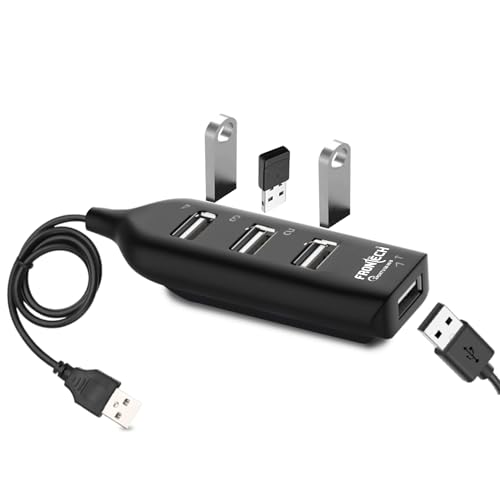 Image of Frontech USB Hub with 4 Port | Switches & LED Indicators | Extra Power Support|480 Mbps Speed - Each Port|Fuse Protection for PC, USB Flash Drives (NC-0056)