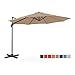 Produktbild Uniprodo Ampelschirm Uni_Umbrella_2R300TA Gartenschirm (rund, Ø 300 cm, drehbar, Taupe)
