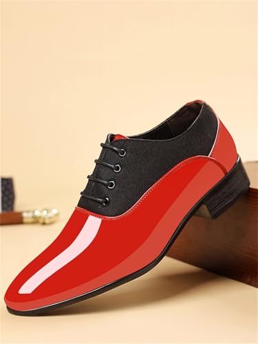 Men's Vintage High Gloss Dress Shoes Patent Leather Oxford Business Suit Tuxedo Formal Shoes Prom Weddings2