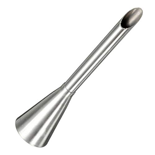 Herramienta larga para glaseado de crema, boquilla de acero inoxidable, decoración