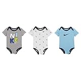  Nike Air Max Baby Jungen Boys Set 3 Bodysuits 0-3 Monate Grau Blau Weiß