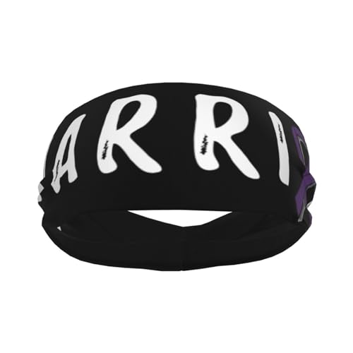 Sweatbands for Men Warrior Epilepsy Awareness Workout Sport Headbands for Men Absorbed Hairband Fashion Wide Headband for Running Basketball Football Cycling Tennis