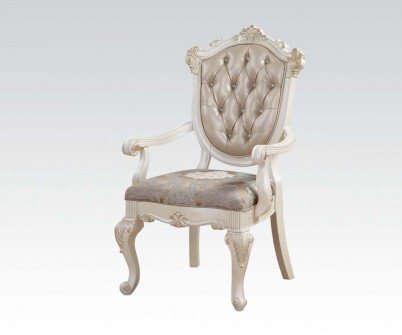 Acme Furniture 63543 Chantelle Arm Chair (Set-2), Rose Gold PU