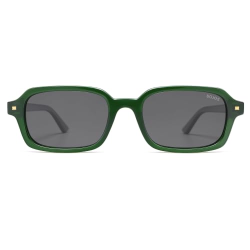 Image of SOJOS Trendy Rectangle Polarized Sunglasses Womens Mens SJ2610