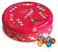 Chocolate Truffles - Lindt Lindor Assorted Chocolate Truffles Tin With Sticker - Milk, Milk And White, White, Dark 60% And Salted Caramel Chocolate Truffles - Christmas Mothers Day Family Fun