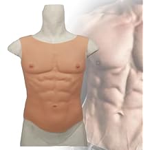 Realistic Silicone Muscle Chest Fake Chest Muscle Vest Artificial Muscle Belly Body Muscle Suit for Cosplay Male Shaper Stronger