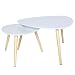 Produktbild Wonderhome Satztisch 2er Set Couchtisch Weiß,kandinavische Couchtische,Runder Beistelltisch (1)