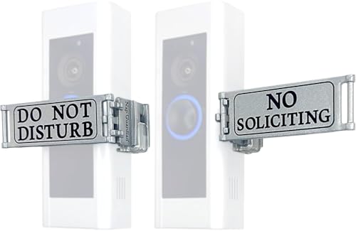 Image of Nap Guardian Universal Fitting Doorbell Cover that Rotates from DO NOT DISTURB to NO SOLICITING - Horizontal & Vertical Mode, Easy to Install, No Tools Needed - Sign Blocks Any Video or Button Ring
