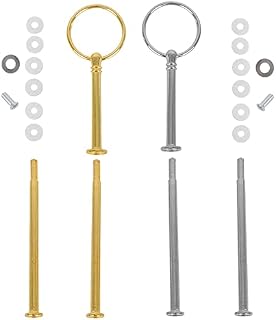 2 Set 3 Tier Fruit Display Fittings Alloy Cake Stand Fitting Candy Display Fittings Kits Replaceable Accessories for Wedding Party Birthday Party Tea Party