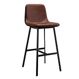 Tabourets de bar confortables : les sièges des chaises de bar sont fabriqués en cuir synthétique et coussin en mousse qui augmente le confort et la douceur.