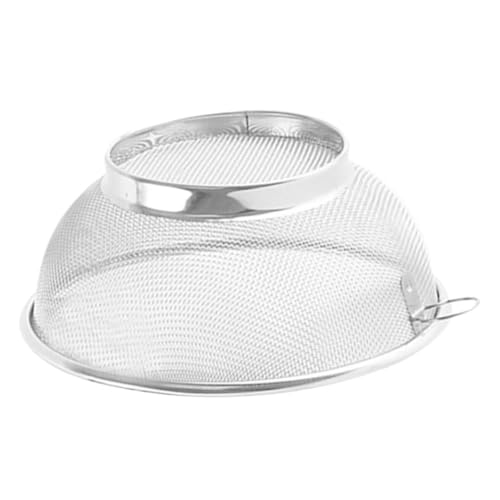 TEHAUX Scolapasta in Acciaio Inossidabile per Lavaggio Riso e Frutta Setaccio Drenante Resistente e Antideformazione per Cucina e Campeggio