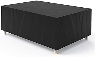 Ankier Garden Furniture Covers, Waterproof, Anti-UV, Heavy Duty 420D Oxford Fabric Rattan Furniture Cover for Cube Set, Patio, Outdoor (125x125x74cm) - Black