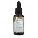 Shea Terra Argan and Green Coffee Around-Eye Serum | All Natural & Organic Eye Serum with Anti-Aging Essential Fatty Acids, Antioxidants and Vitamins for Smoother and Youthful-Looking Eyes – 1 oz