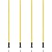 Rainmae Slalomstangen Fussball Set Slalom Poles 4 Slalom Stangen mit Federgelenk Sprunghafte für Koordinationstraining, Slalom, Fußball, Hundesport Gelb 150 cm