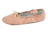  YUMP YUMPZ Balletschuh Moondancer rosé - Ballettschuhe aus natürlichem Soft-Leder und Rauledersohle- Turnschläppchen/Gymnastikschuhe – in Gr.27