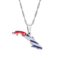 Weievarb Collana Mappa Del Brasile Con Ciondolo Bandiera - Unisex, Personalizzabile