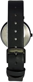 TIMEX Analog Watch for Women with Purple Round Dial & Black Leather Strap Band Water Resistant Women's Wrist Watches - TWEL118SMU02