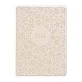 Terminplaner Lederlook 2026 Beige: Terminplaner Lederlook A6