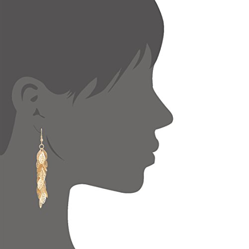 Bohemian Multi Layered Filigree Leaves Dangle Drop Long Statement Earrings #TOP1