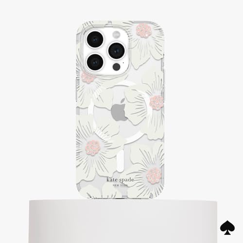 kate spade new york iPhone 15 Pro Case, Compatible with MagSafe - Hollyhock Cream by kate spade new york - Used condition - Image 6