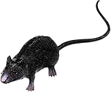 WNHNO Halloween Rat Decor - Realistic Mouse Figure for Haunted House Props, Spooky Party Supplies and Gothic Tabletop Displays (Lifelike Rodent Statues)