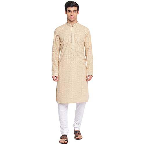 Image of Sanwara Men's Cotton Relaxed Kurta