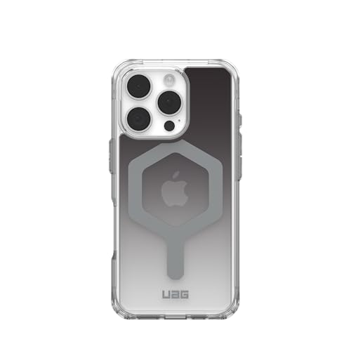 Image of URBAN ARMOR GEAR UAG [Limited Edition] Designed for iPhone 16 Pro Case 6.3 inch Plyo - Compatible with MagSafe Charging Rugged Anti-Yellowing Transparent MIL-STD Protective Cover, Black /Clear Ombre