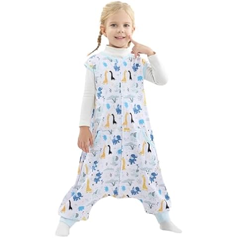 WONDAY Toddler Sleep Sack with Legs, Toddler Sleeping Sack with Feet,Baby Sleep Sack,0.5TOG Toddler Sleep Sack 2t, Sleep Sack 3t Baby Wearable Blanket (Colorful, 2-3t) Cover