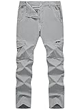 TBMPOY Men's Outdoor Quick Dry Hiking Mountain Cargo Pants Zipper Pockets