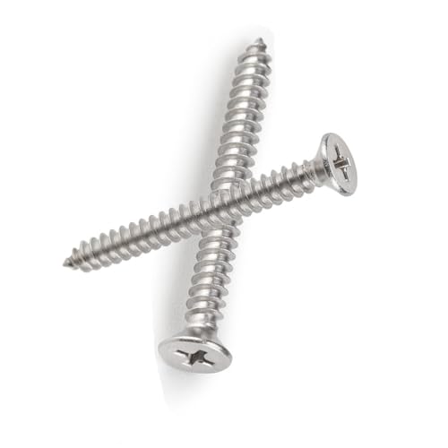HAOTAISH 304ステンレス自攻十字沈頭ネジ 家具組み立て用木材 100個入り,M1.5*8mm