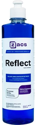 Pneu Pretinho Selante Reflect Zacs 500ml – Ultra Brilho Espelhado, Proteção Prolongada, Ação Selante Antissujeira, Renovador de Pneus Premium