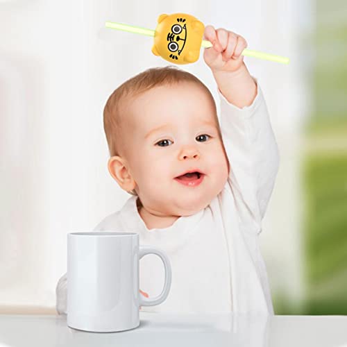 animais, canudos infantis reutilizáveis com 9 efeitos sonoros - Animal divertido estilizado para chá