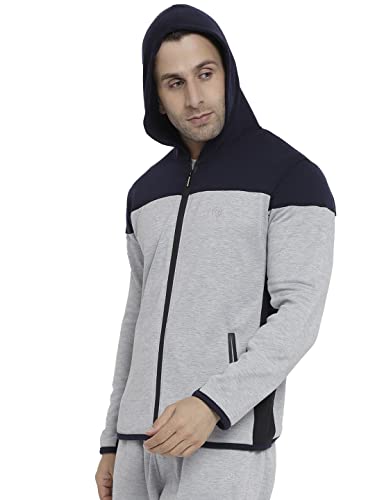 Image of CHKOKKO Men Winter Sports Running Zipper Stylish Jacket Grey 3XL