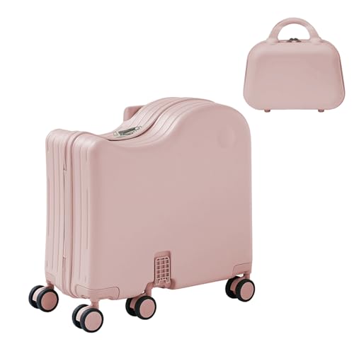 Ride-On 6- Wheel Luggage, with Portable Bag, Foldable Footrest, Adjustable Handle, TSA Lock, USB&Type-C Charging & Hidden Cup Holder for kids - Image 4
