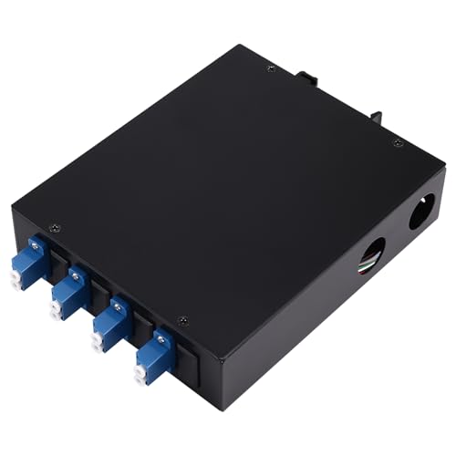 Aboiled 4 Port Fiber Optic Terminal Box - LC 4 Core Single Mode Flange Pig Tail - Durable Metal Construction for Industrial Use