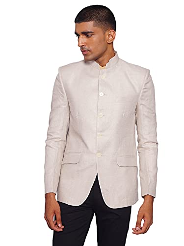Image of WINTAGE Men's 100% Linen Festive and Casual Blazer Coat Jacket : Natural