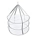 FOMIYES Secador plegable para colgar ropa de malla de 3 niveles plegable suéter cesta de secado rack plegable para ropa interior ropa interior de lana suéter prendas de vestir