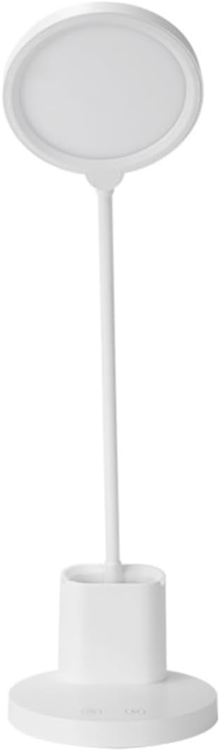 USB Reading Light with Touch Screen Adjustable Color Temperature Flexible Gooseneck LED Desktop Lamp for Reading Eye Care Lighting Portable and Rechargeable White