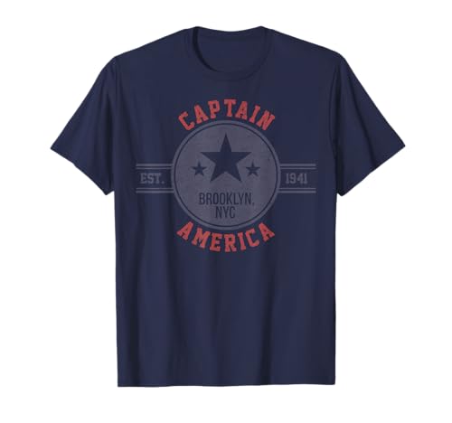 Marvel Captain America Vintage Est.1941 Star Badge T-Shirt T-Shirt