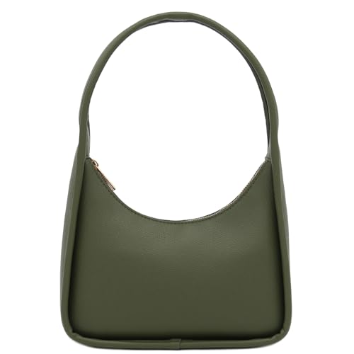 Image of Small Minimalist Shoulder Bag for Women, Faux Leather Underarm Purse, Chic Top Handle Handbag for Everyday