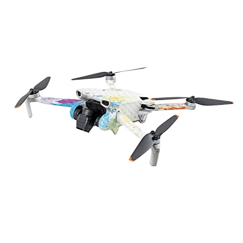 Image of MightySkins Carbon Fiber Skin Compatible with DJI Mini 3 - Splash of Color | Protective, Durable Textured Carbon Fiber Finish | Easy to Apply