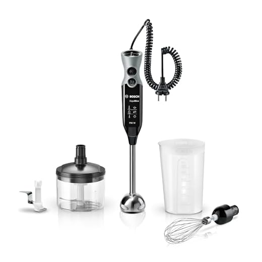 Bosch ErgoMixx Staafmixer, MSM67170, 750 Watt, inclusief hakmolen en mixer-maatbeker, 12 standen en turboknop, wit