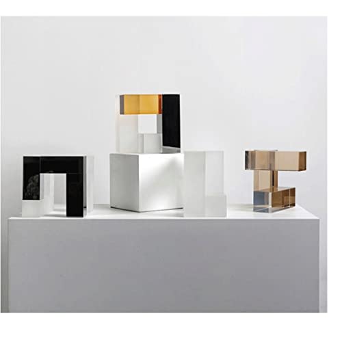 Adorno de cristal rectangular SSDD, decoración combinada simple para casa 4