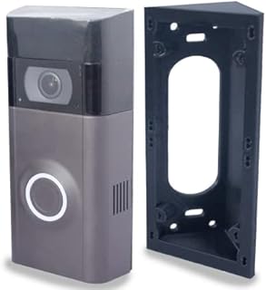 Gestech 45 Degree Angle Corner Mount Bracket Wedge Compatible With Ring Video Doorbell 1st Generation, 2nd Generation, 2, 3, 3 Plus, 4, Bellview & Ovo Cam (45° Corner Mount)
