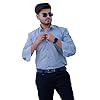 Sparrow Outfit Men’s Pure Cotton Regular Fit Shirt | Casual Wear Formal Shirts for Men and Boys | Spread Collar Long Sleeve Button Down Shirt for Office Parties Special Occasions (Dark Grey)