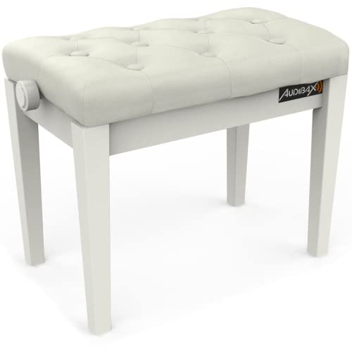 Miniatura 3 de Audibax Kb500w - Banqueta Para Piano O Teclado - Banco Para Piano Plegable De Gran Resistencia - Ajustable En Altura De 47 A 55,5 Cm - Taburete Para Teclado Acolchado - Fabricado En Madera