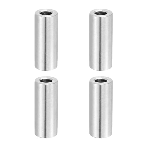 Image of PATIKIL 4Pcs Stainless Steel Spacers, 6mm ID x 12mm OD x 30mm Height 304 Stainless Steel Bushing Screw Standoff Unthreaded Round Spacer for 1/4" M6 Screws Bolts Nuts