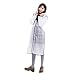 GALPADA Eva Transparent Adult Rain Poncho with Adjustable Hood Long Raincoat for Hiking Camping Travel Lightweight and Reusable Rainwear for All Seasons